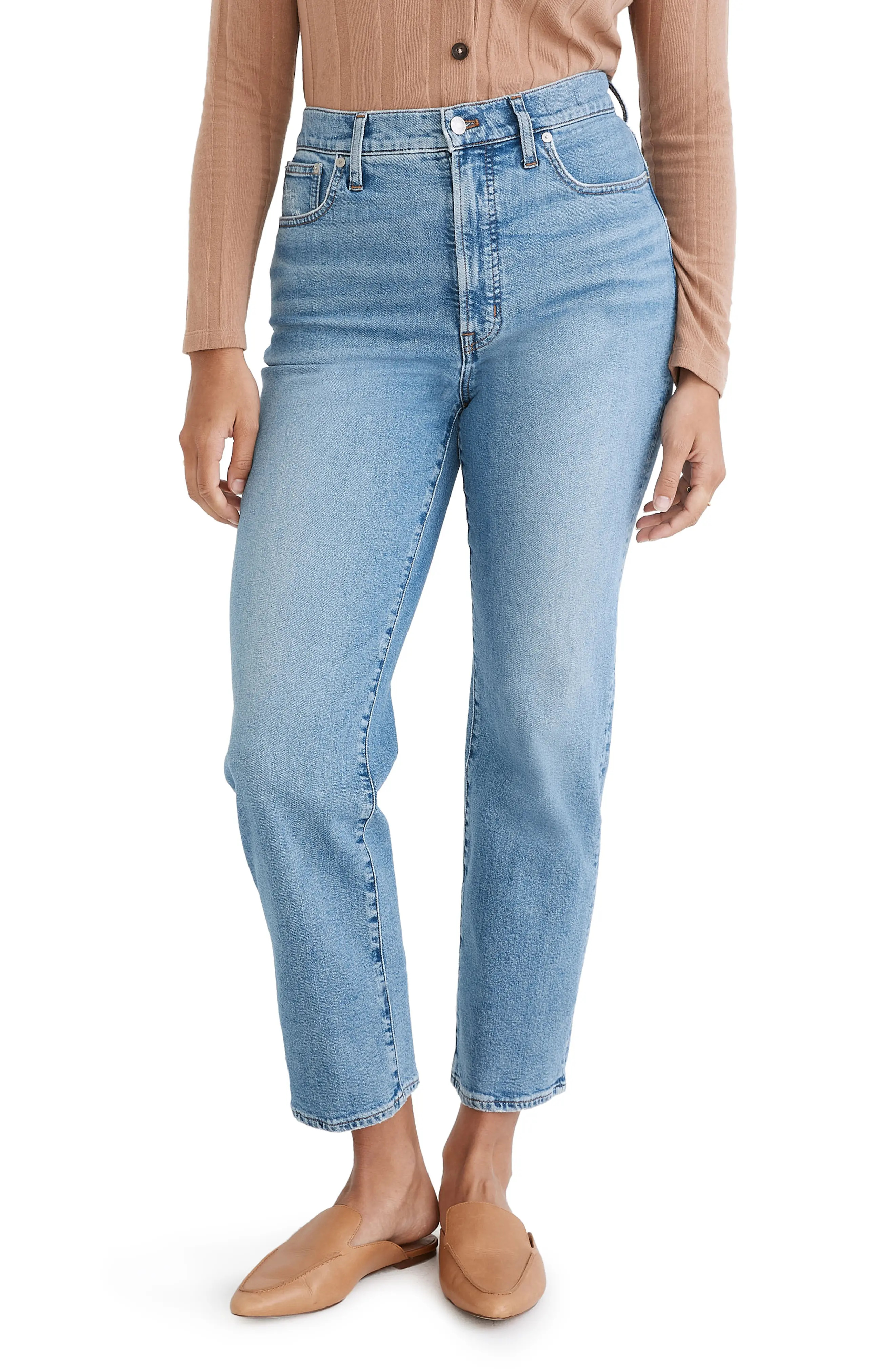 Madewell The Perfect Vintage Straight Leg Jeans in Montville Wash at Nordstrom, Size 31 | Nordstrom