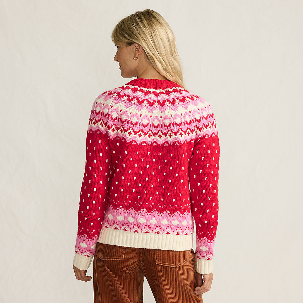 Women's Lofty Birdseye Fair Isle Cardigan Sweater | Lands' End (US)