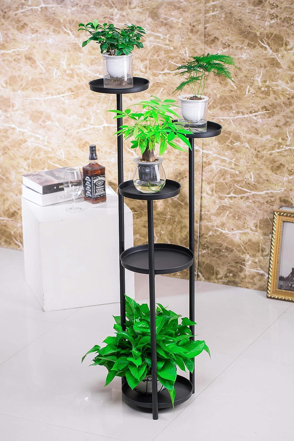 5 Tier Plant Stands Indoor Metal Plant Shelf Stand Flower Pots Holder Outdoor Multilayer Potted P... | Amazon (US)