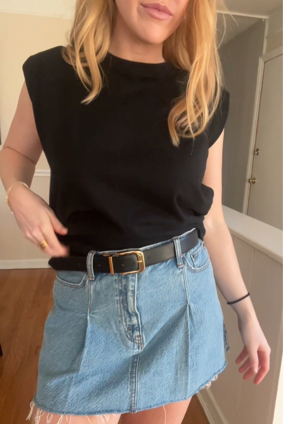 My next summer staple. This denim skirt is the perfect length and so versatile. A solid upgrade from jean shorts.



#LTKSpringSale #LTKfindsunder50 #LTKsalealert