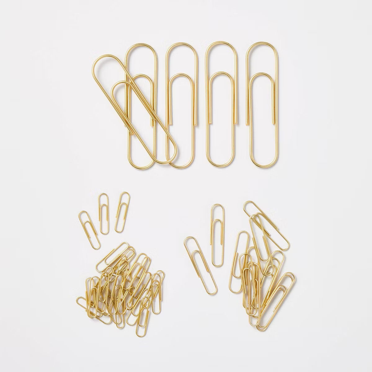 100ct Paperclips with 5ct Jumbo Clips Soft Gold - Threshold™ | Target