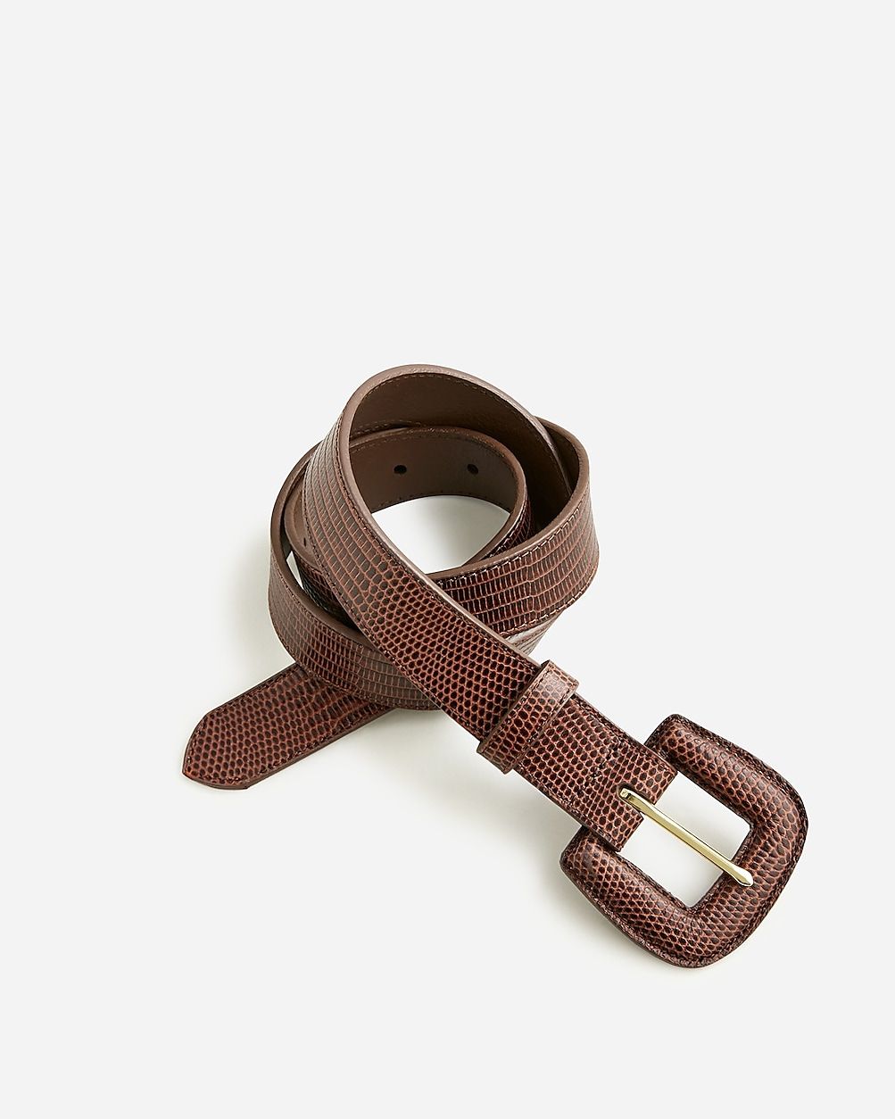 Wide belt in embossed Italian leather | J. Crew US