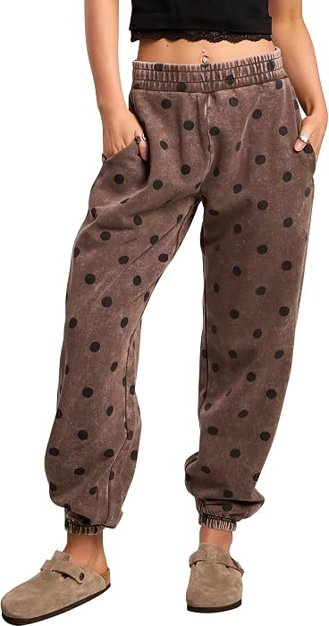 Polka Dot Joggers for Women Baggy Sweat Pants | Amazon (US)