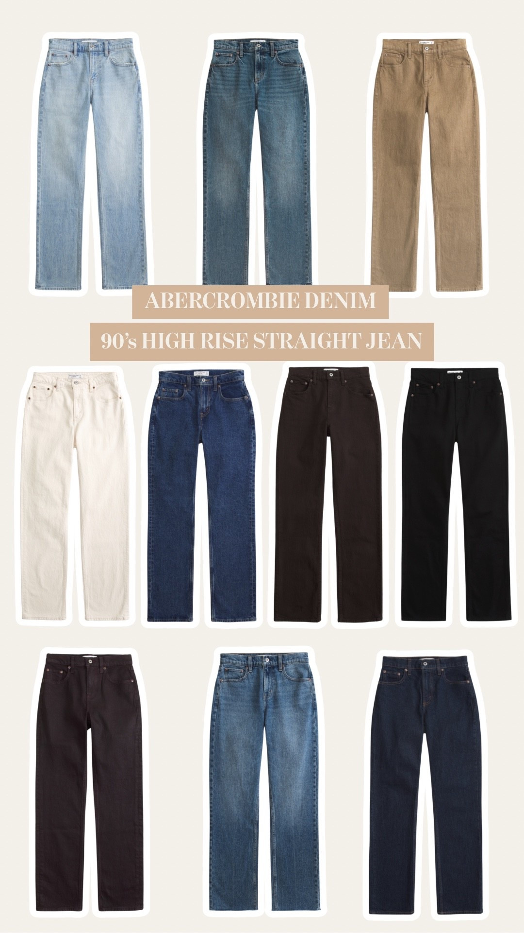 Abercrombie denim - 90’s high rise straight jean! #denim #abercrombie