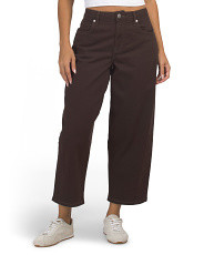 High Waisted Barrel Leg Cropped Jeans for Women | Polyester/Spandex/Cotton | Marshalls