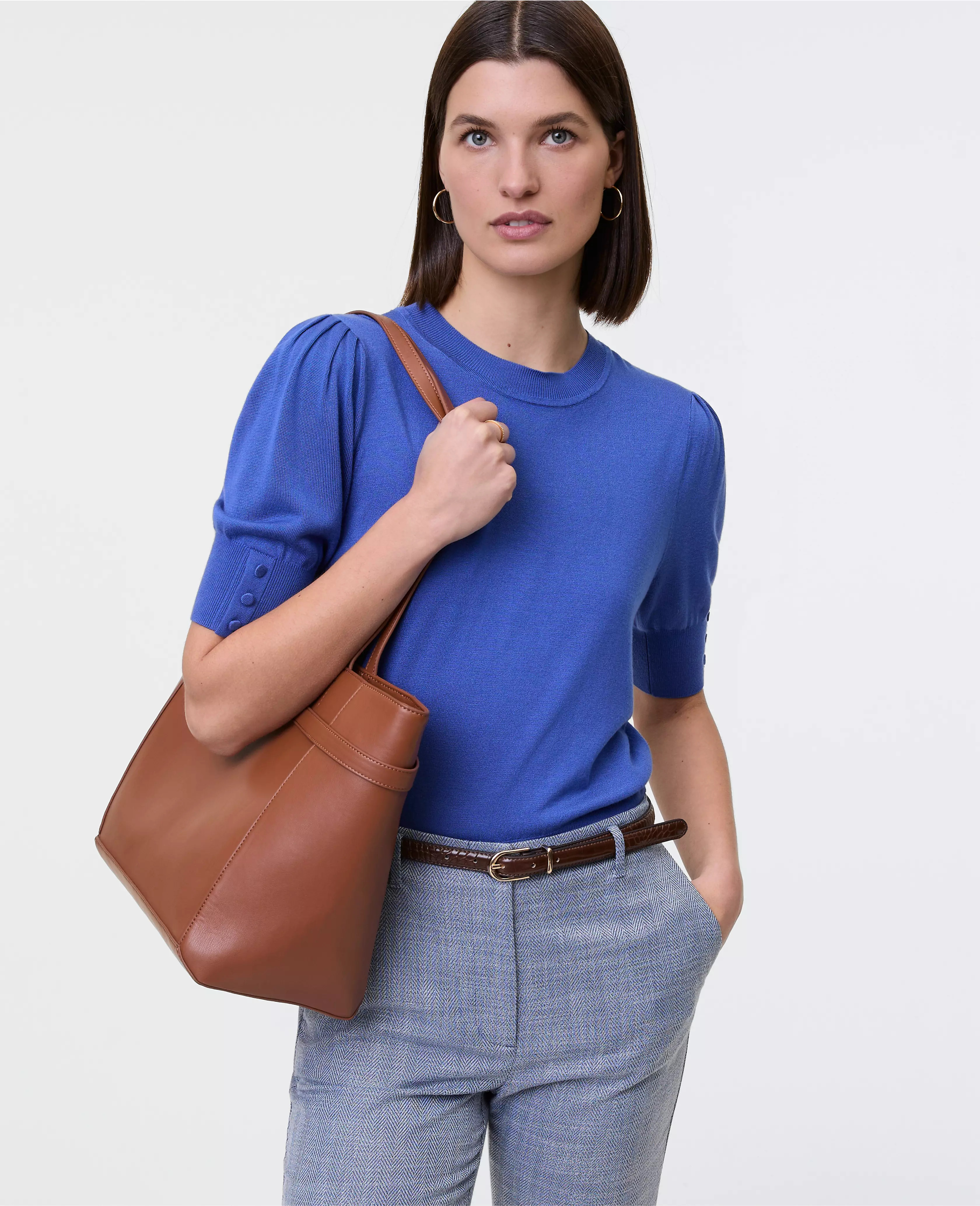 Button Sweater Tee | Ann Taylor