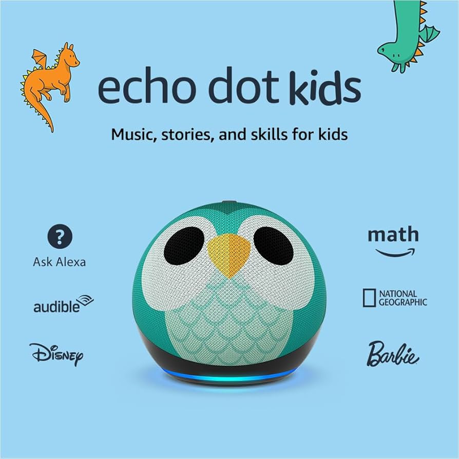 Amazon Echo Dot Kids (newest model), Designed for kids, with parental controls, Includes 1 Year o... | Amazon (US)