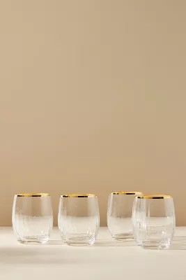 Waterfall Stemless Wine Glasses, Set of 4 | Anthropologie (US)