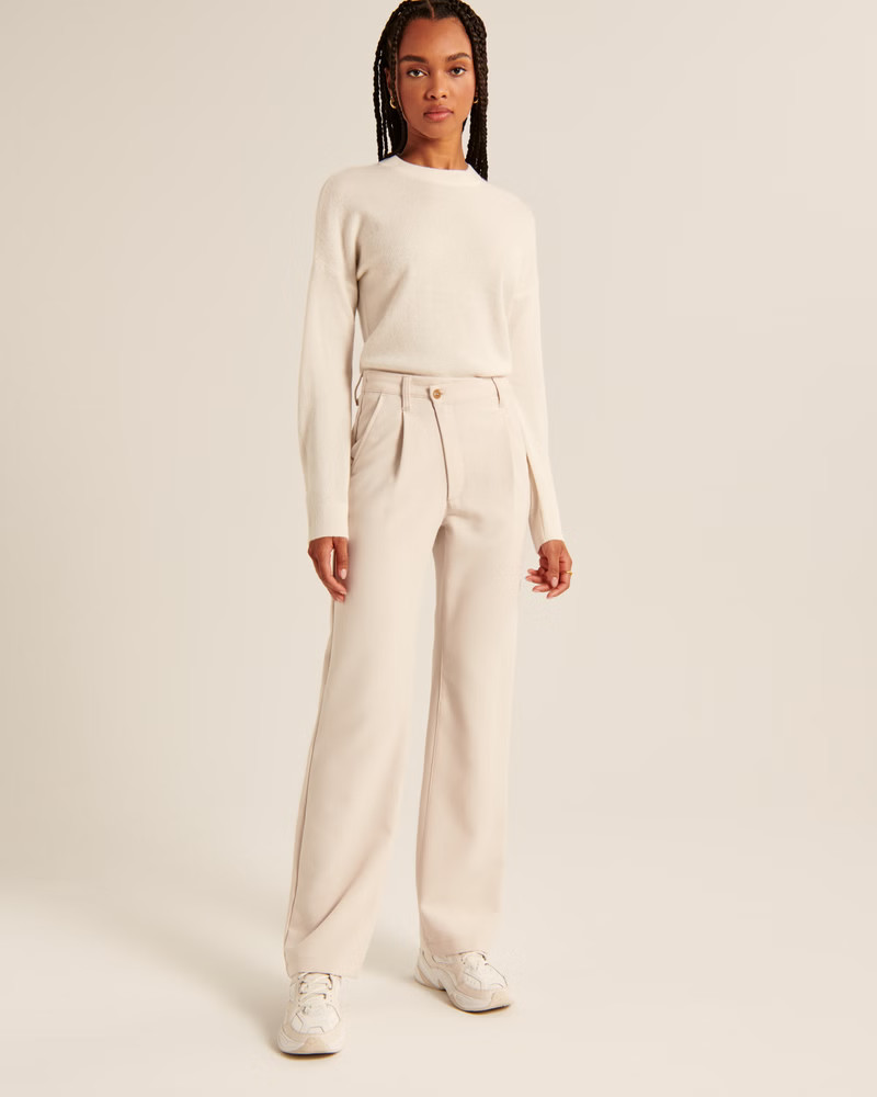 Women's Cashmere Crew Sweater | Women's Tops | Abercrombie.com | Abercrombie & Fitch (US)