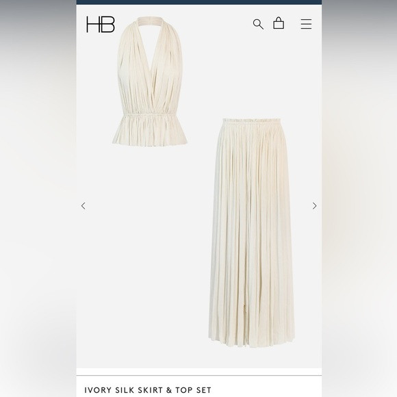 Hanne Bloch silk ivory set | Poshmark