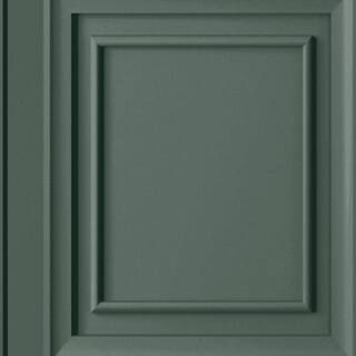 Laura Ashley Redbrook Wood Panel Fern Green Non-Woven Paste the Wall Removable Wallpaper 119844 -... | The Home Depot