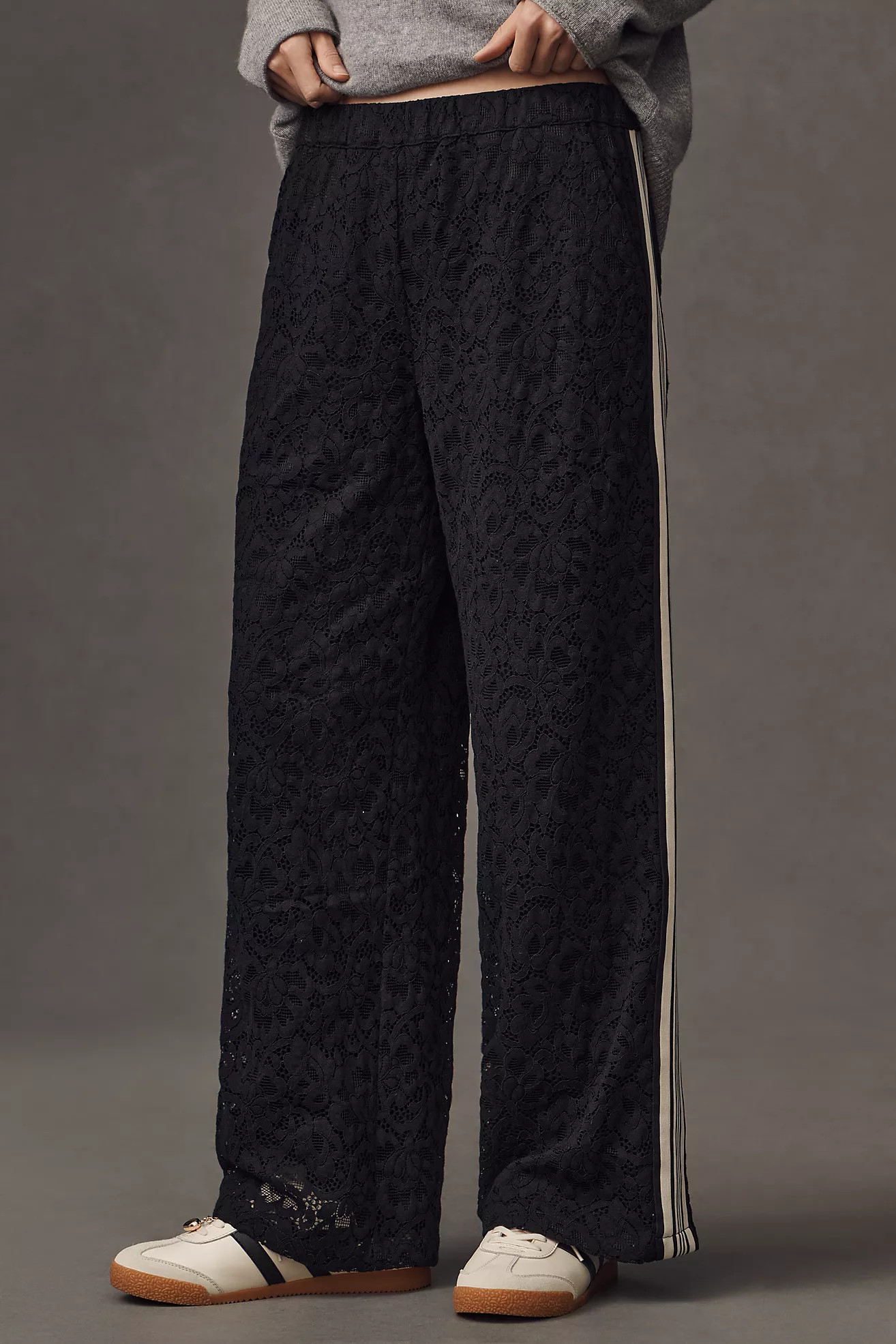 The Brooklin Lace Pull-On Track Pants by Maeve | Anthropologie (US)