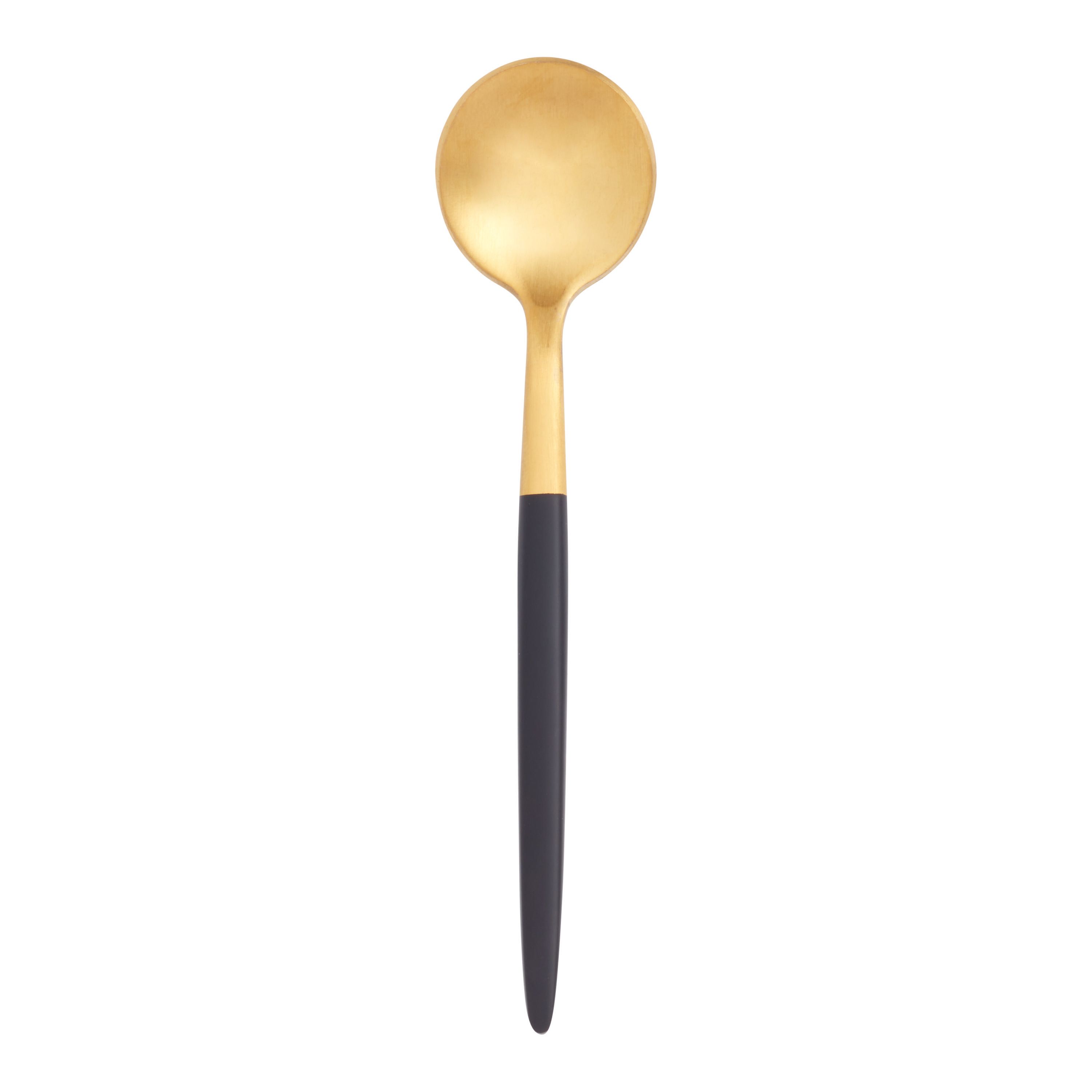 Black And Gold Shay Cocktail Spoon Set Of 2 | World Market