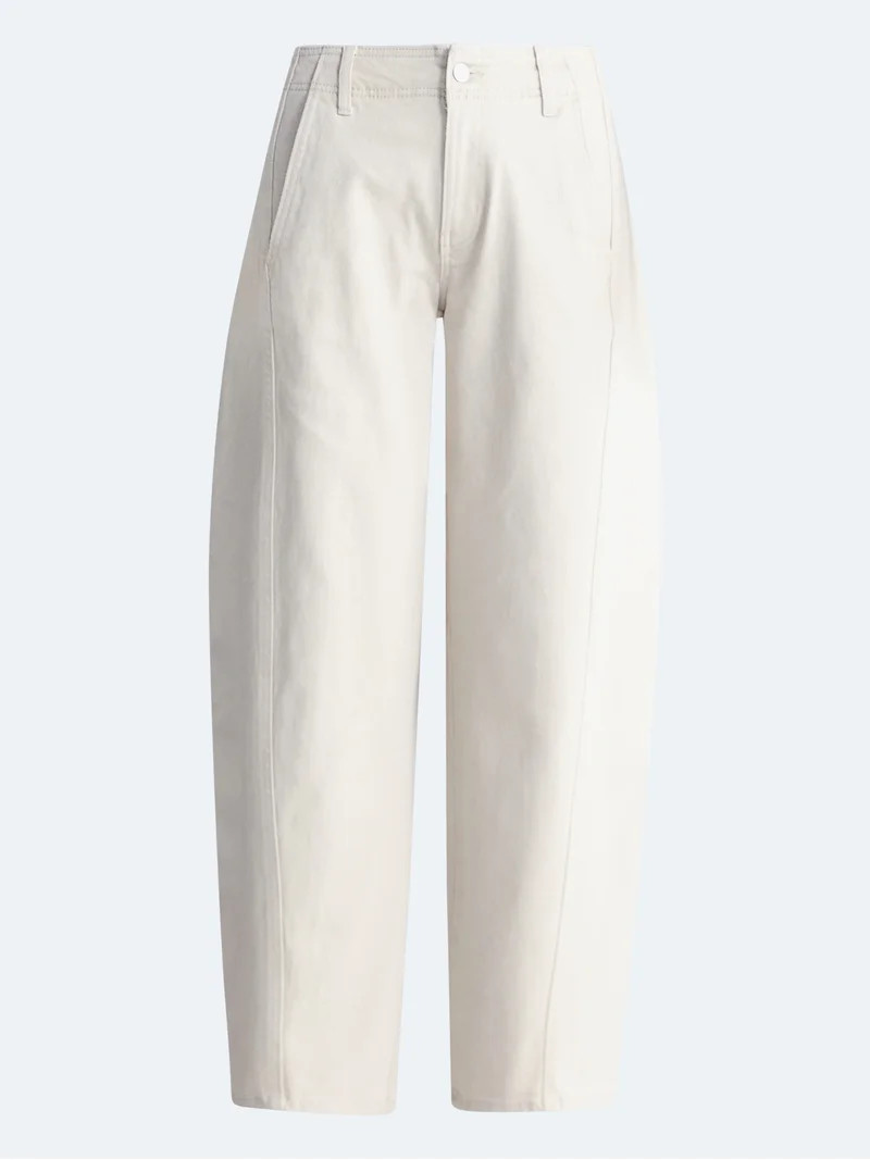 Free Assembly Women's and Women's Plus Side Panel Barrel Jeans, 30" Inseam, Sizes 0-28W | Walmart (US)