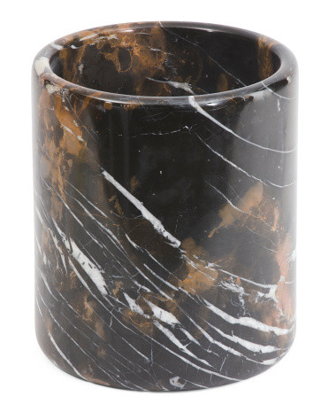Marble Cylindrical Wastebasket | TJ Maxx