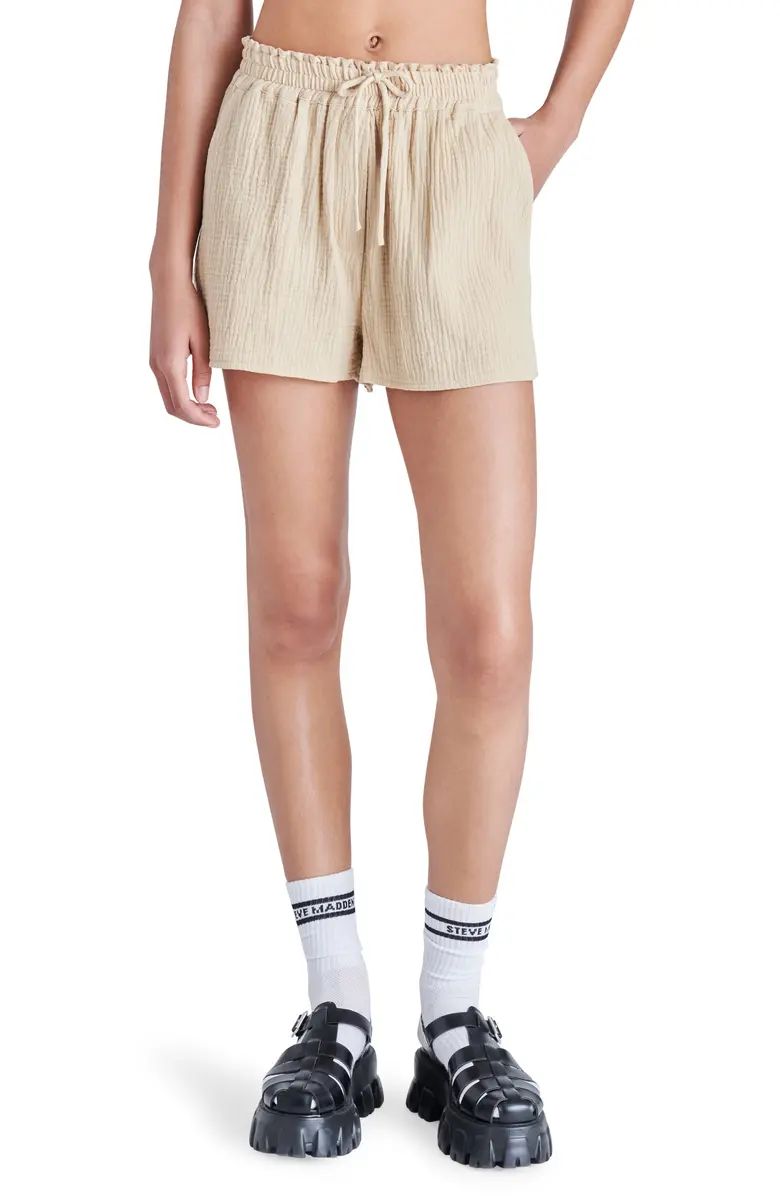 Georgie Crinkle Cotton Gauze Shorts | Nordstrom