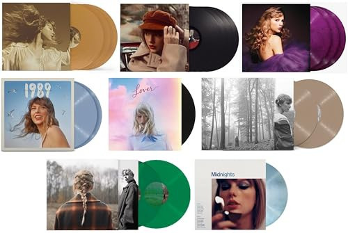 Taylor Swift 8 Album Record Collection "Taylor's Versions": Fearless, Red [45 RPM], Speak Now, 1989, Lover, Folklore, Evermore and Midnights | Amazon (US)