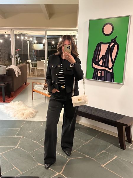 #OOTN

This striped sweater from #Zara is one of my current faves! I love this look for tonight. Paired with this cropped flap jacket from #Zara and my #Dior bag, I’m ready for a night out! 

Sweater: Zara (similar linked)
Pants: #Revolve 
Belt: #Celine
Boots: #Revolve - sold out!(similar linked)
Bag: Dior
Jacket: #Zara(similar linked)

#LTKover40 #LTKstyletip #LTKitbag