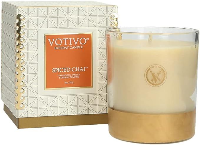 Votivo Holiday Collection 10oz Candle-Spiced Chai | Amazon (US)