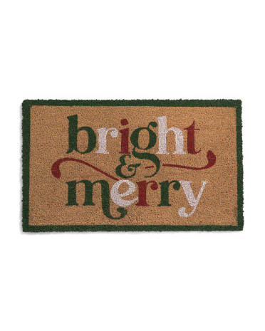 18x30 Coir Bright And Merry Doormat | TJ Maxx