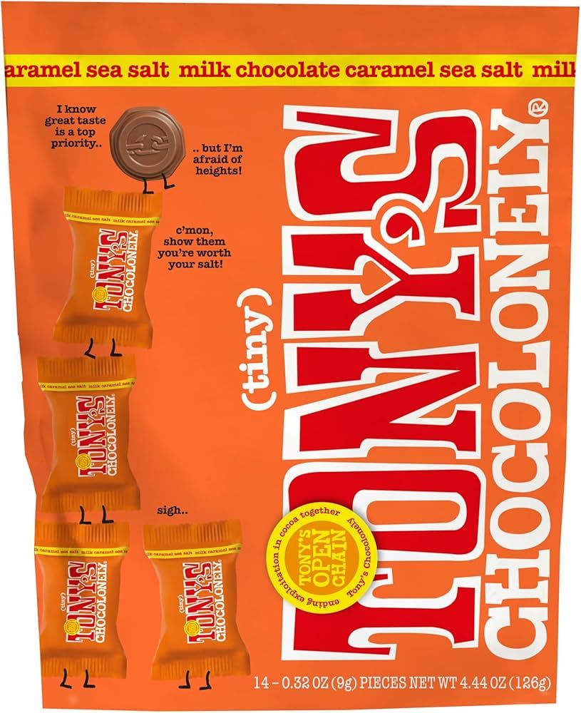 Tony's Chocolonely Milk Chocolate with Caramel and Sea Salt - Belgium Chocolate, Fairtrade & B Co... | Amazon (US)