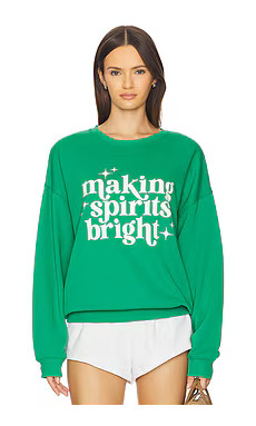 BEACH RIOT Devyn Oversized Sweatshirt in Frosted Fir from Revolve.com | Revolve Clothing (Global)