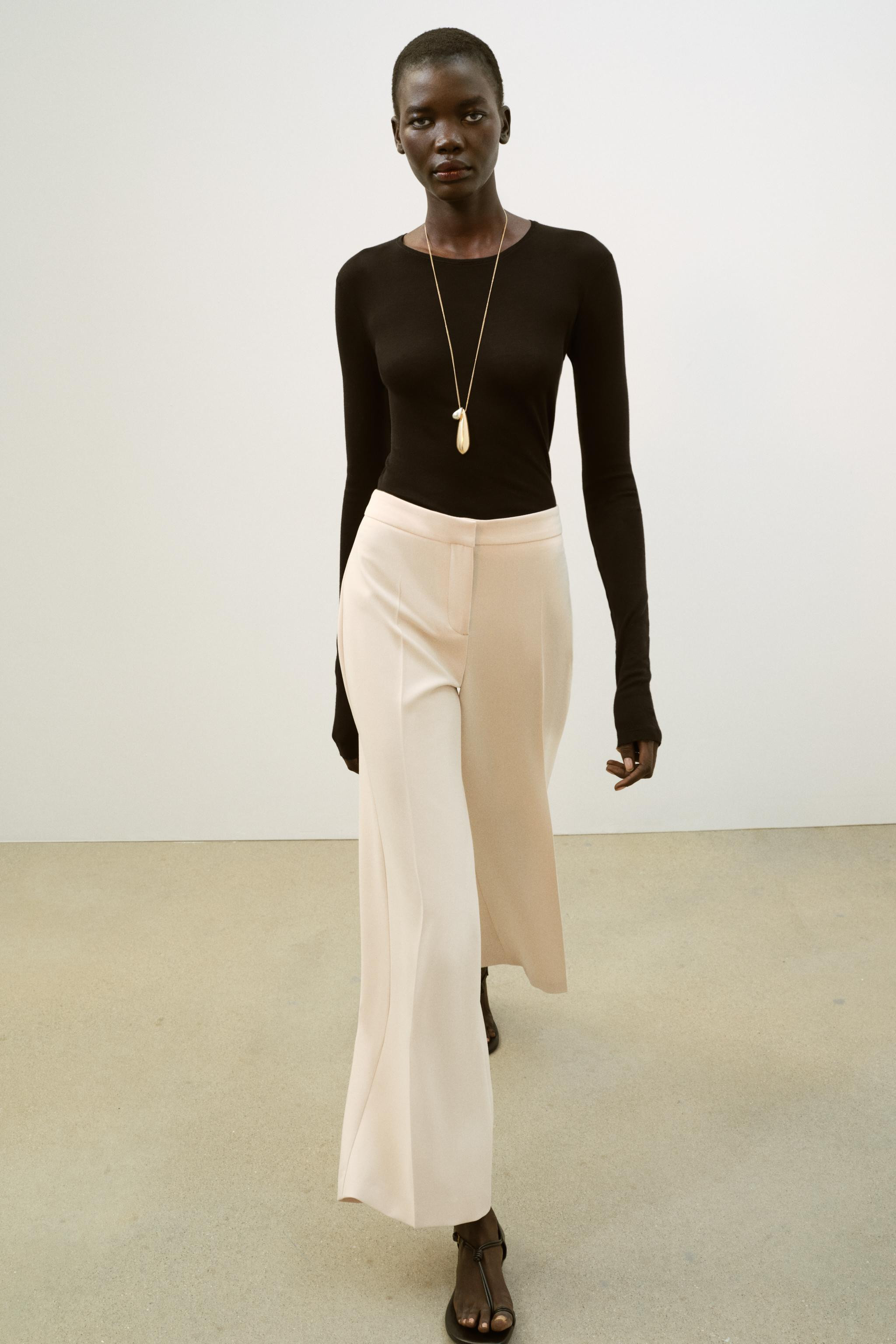 HIGH-WAISTED STRAIGHT LEG PANTS | Zara US