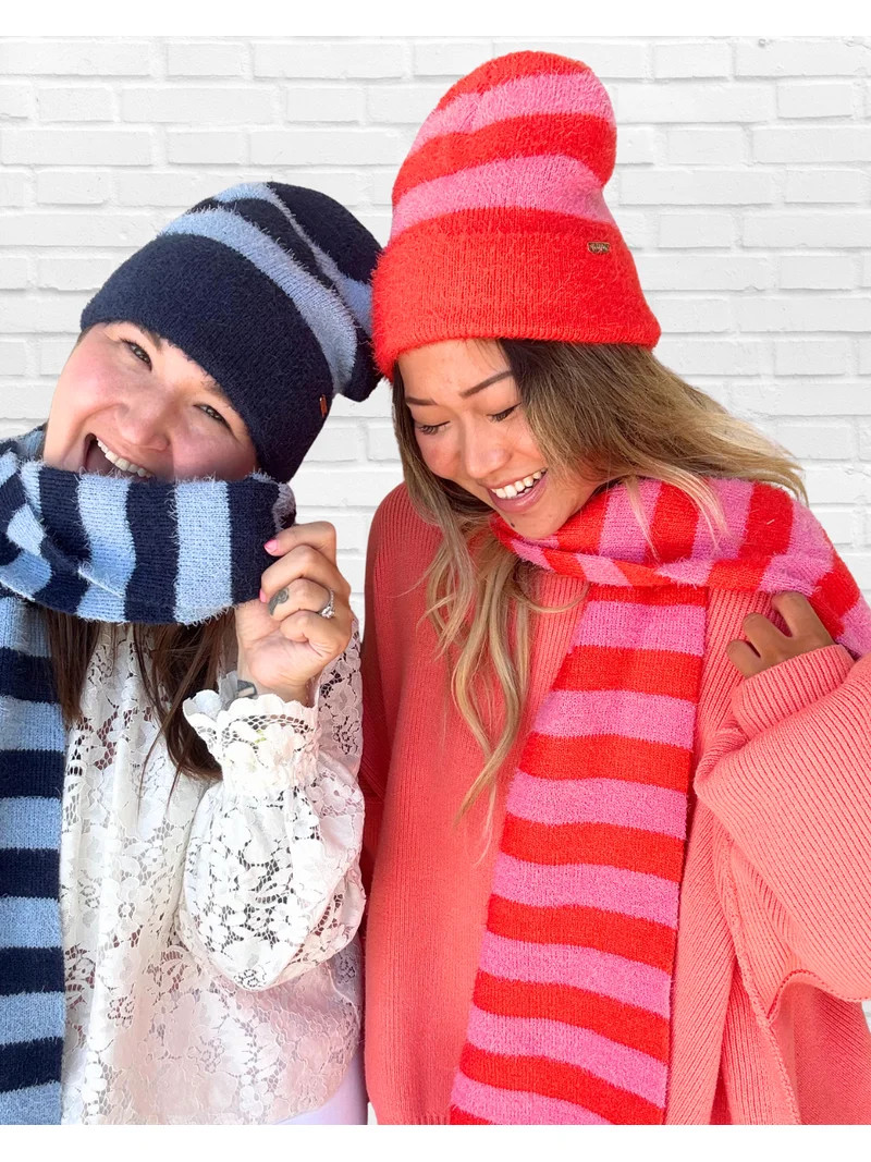 Packed Party Feeling Stripey Scarf, Green | Walmart (US)