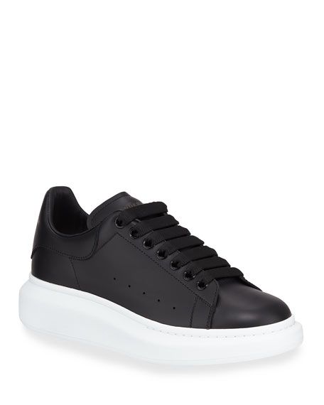 Alexander McQueen Men's Bicolor Leather Low-Top Sneakers | Neiman Marcus