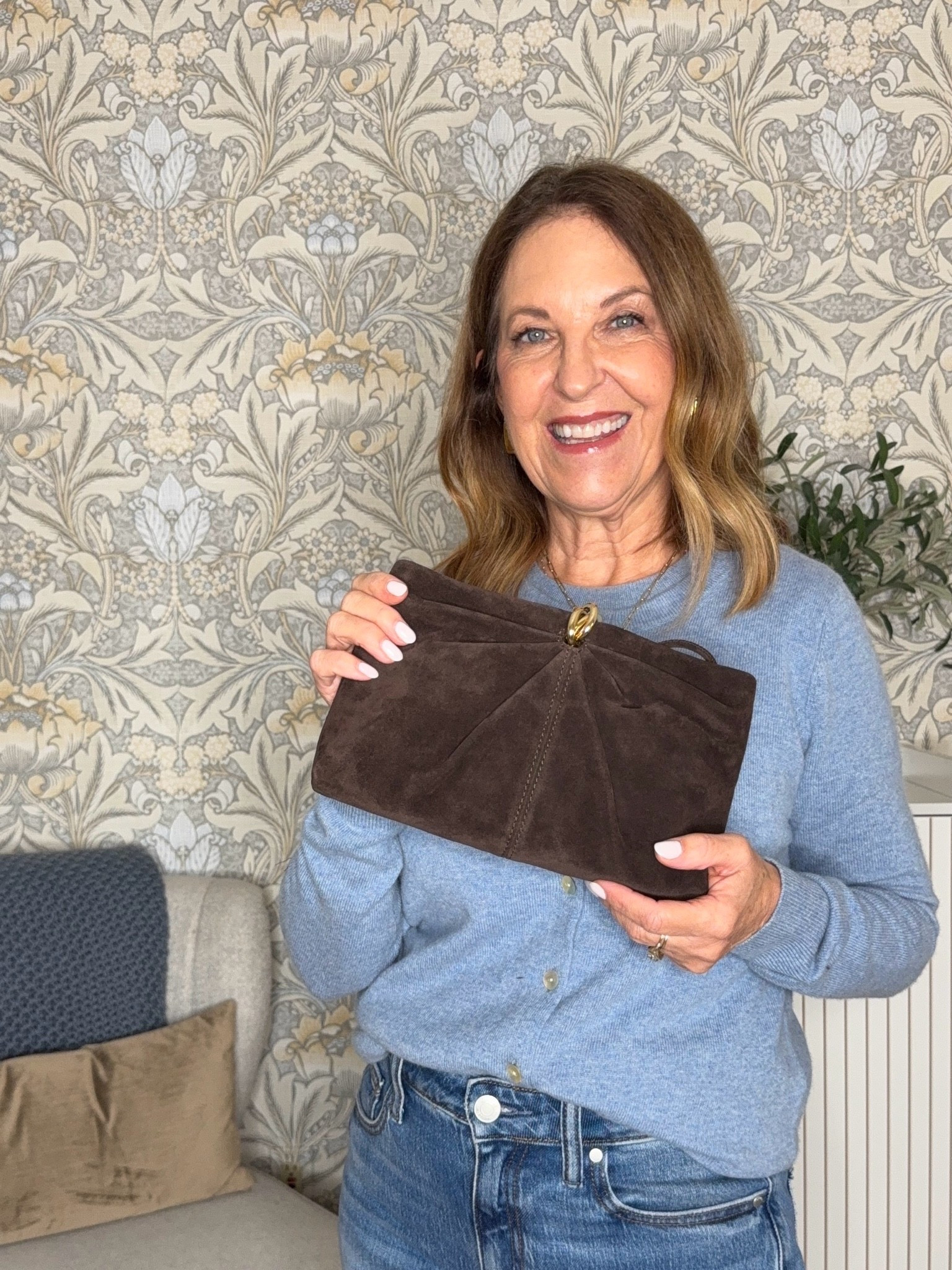 New day-evening clutch by Loeffler Randall.
(includes a short strap) 

So pretty and holds the essentials. 

I found it in sale.