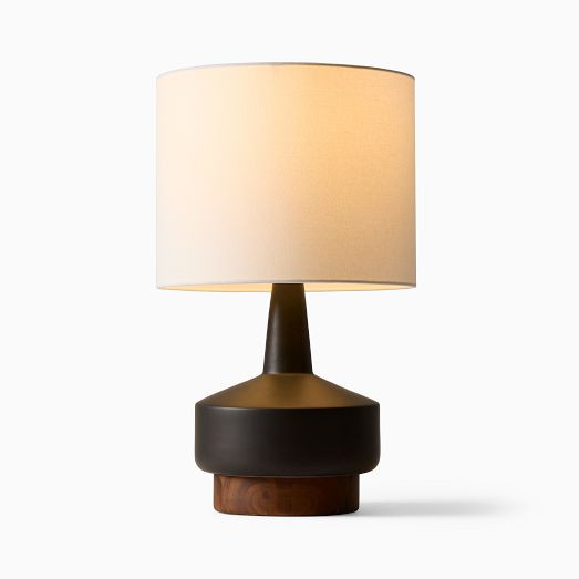Wood & Ceramic Table Lamp (22") | West Elm CA
