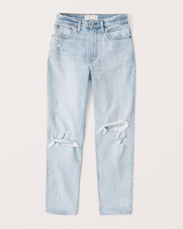 Curve Love High Rise Mom Jeans | Abercrombie & Fitch (US)