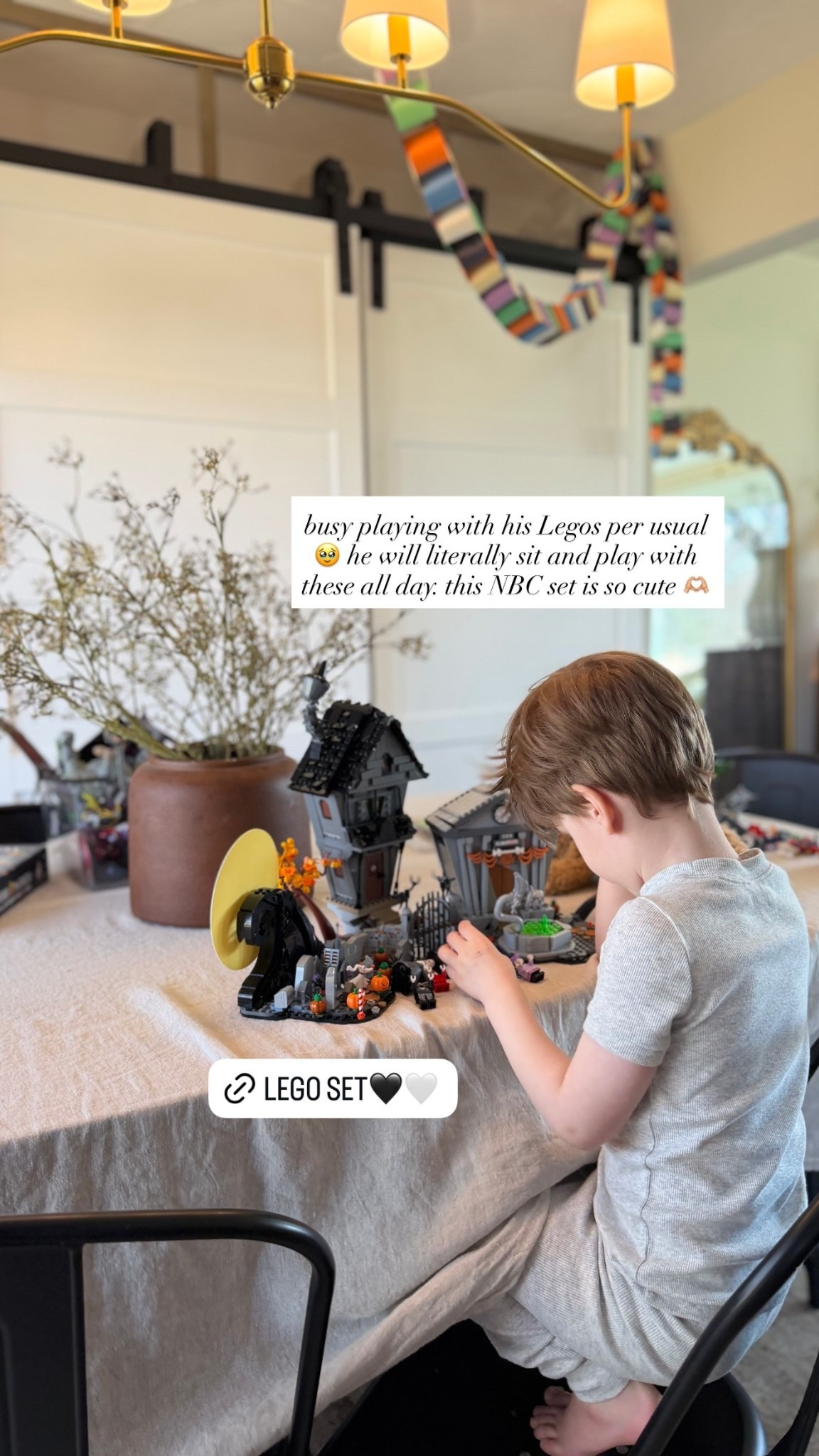 busy playing with his Legos per usual 🥹 he will literally sit and play with these all day. this NBC set is so cute 🫶🏼