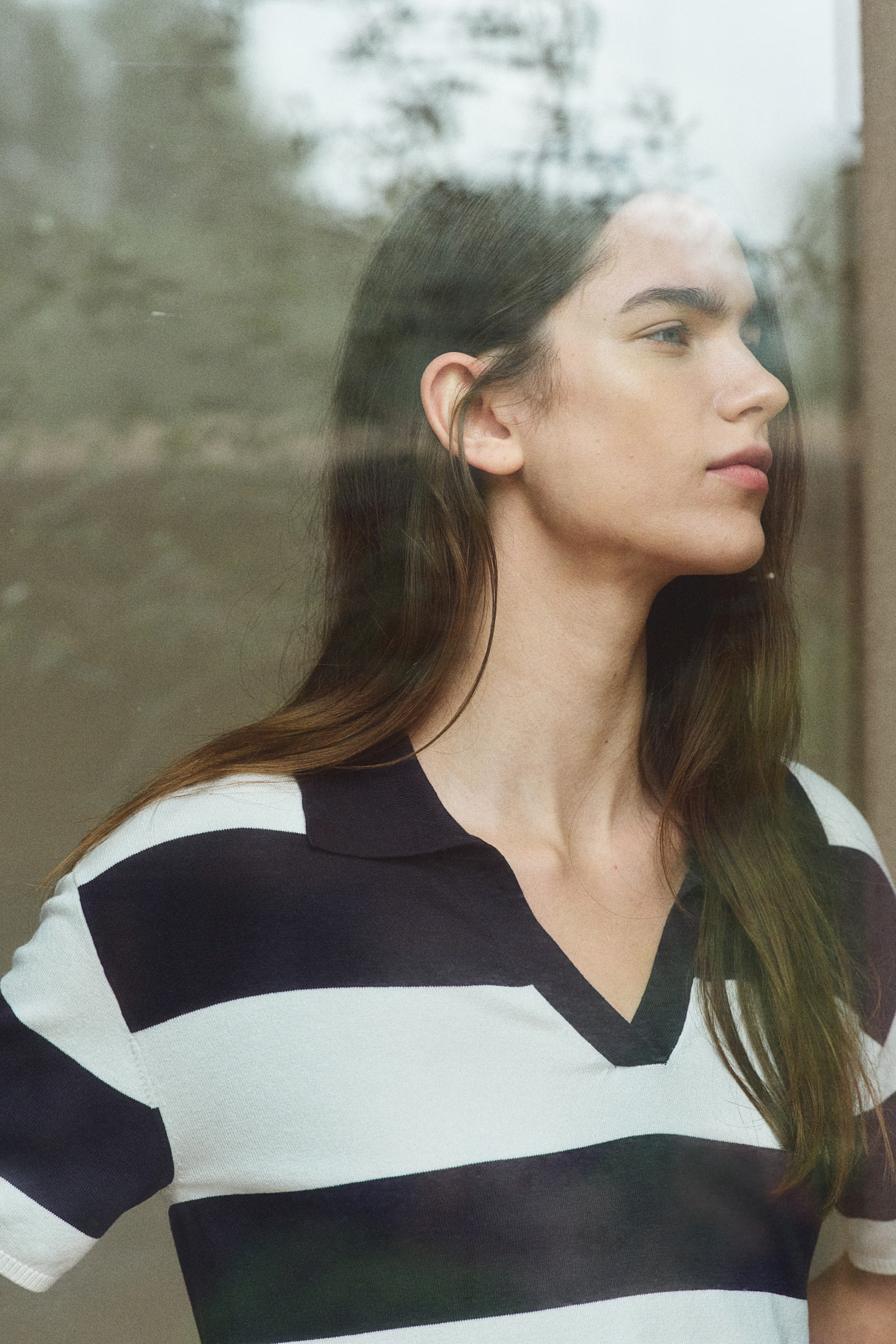 Oversized Fine-Knit Polo Shirt | H&M (US + CA)