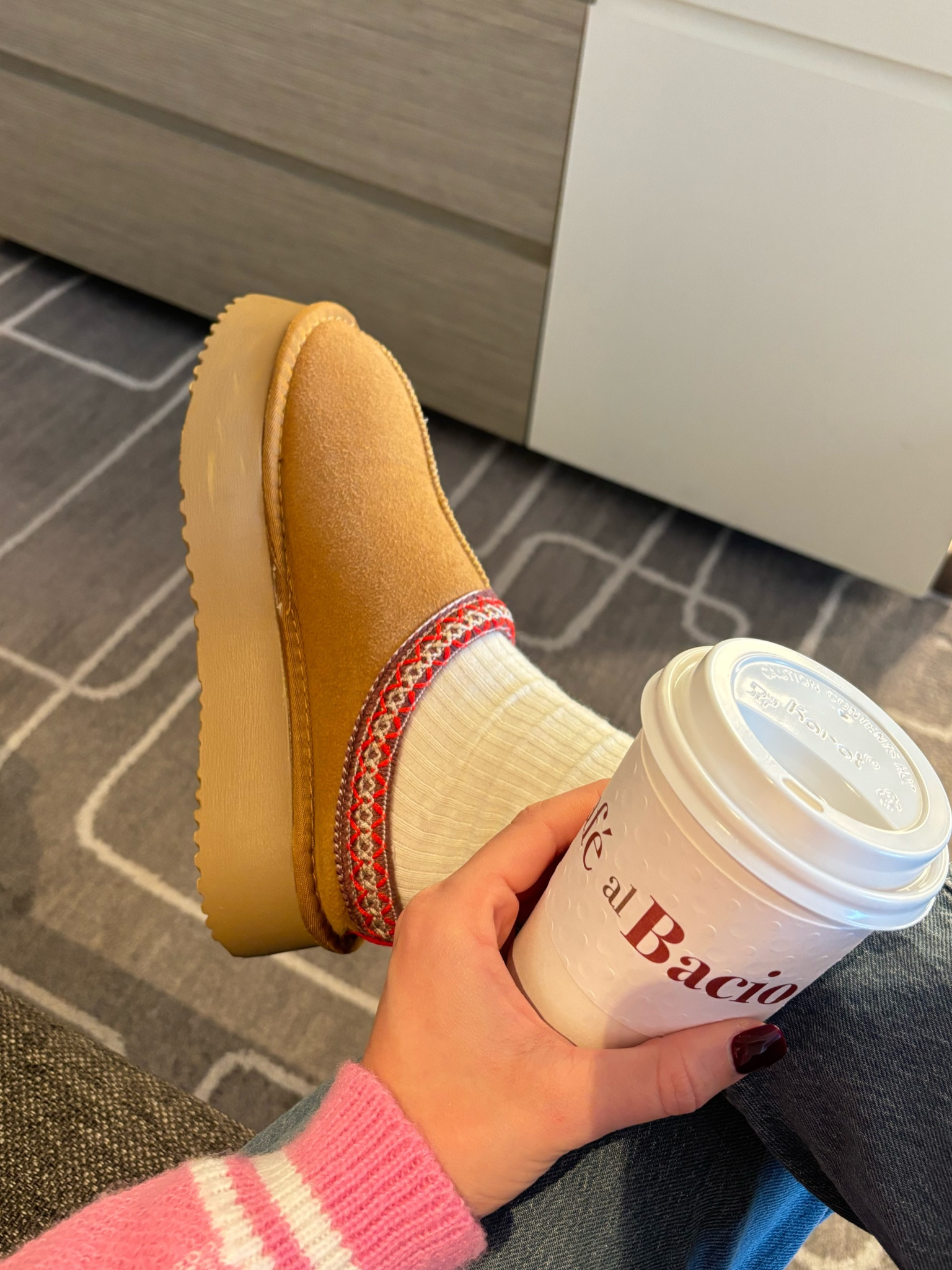 Ugh inspired shoes! Wearing my true size!  So cute and comfy! I wear this in the house and out to run errands! 

#LTKStyleTip #LTKFindsUnder50