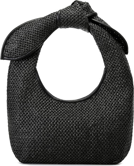 Summer Straw Bag for Women, Retro Woven Shoulder Bag Top-handle Rattan Bags Travel Beach Totes Ba... | Amazon (US)