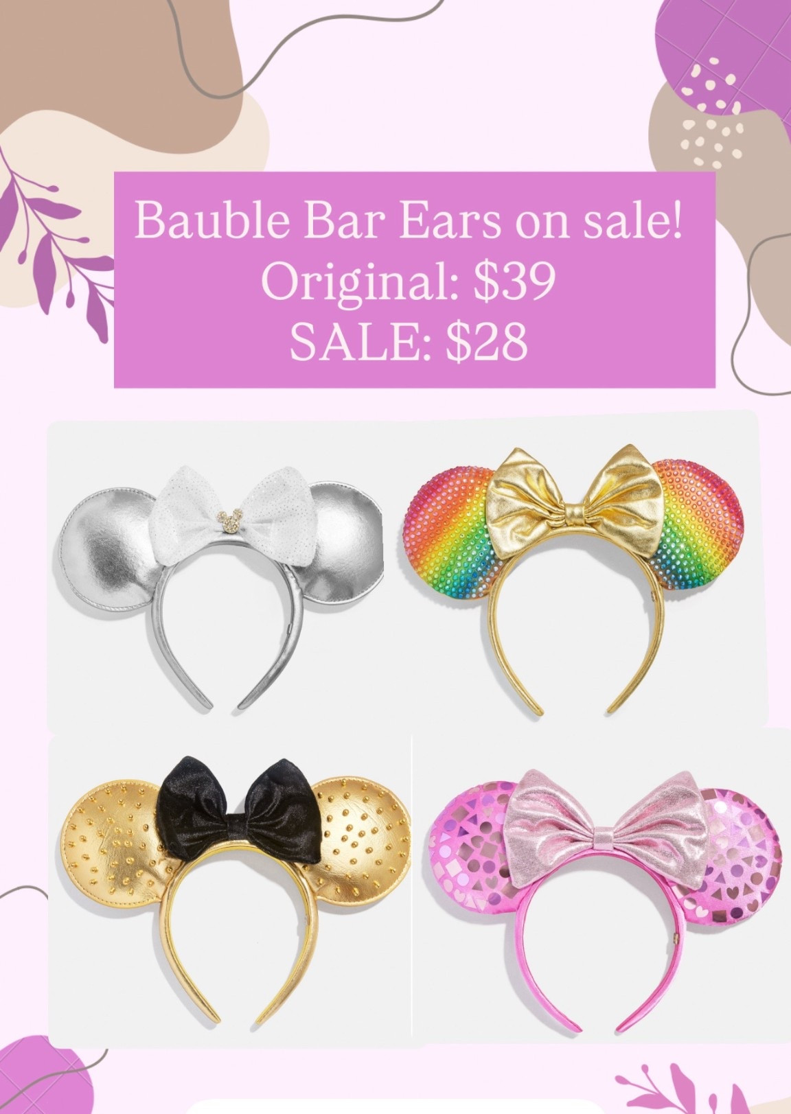 Disney Minnie Ears on Sale at BaubleBar 

Disney adult, Disney girl, Disney ears, Disney sale, bauble bar

#LTKTravel #LTKSaleAlert
