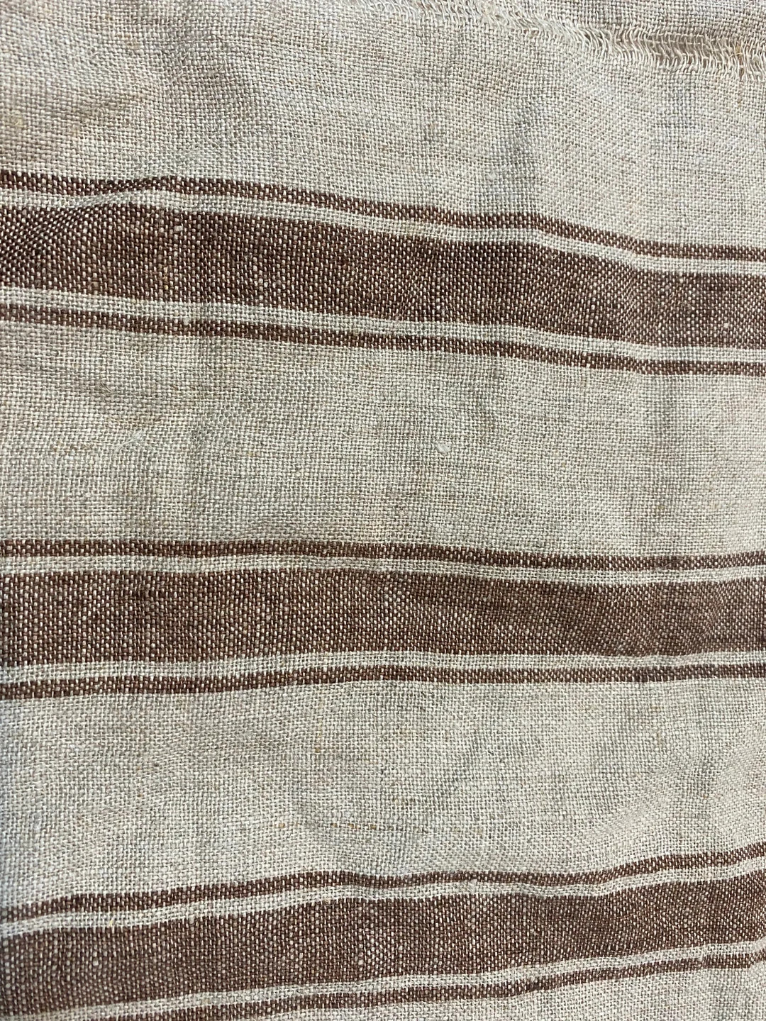 Browne and White Ticking Stripe Upholstery Fabric//stripe Upholstery Fabric// Browne and White Fa... | Etsy (US)