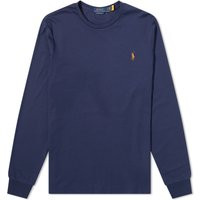 Polo Ralph Lauren Men's Long Sleeve Cotton Custom T-Shirt in French Navy, Size Small | END. Clothing | End Clothing (US & RoW)