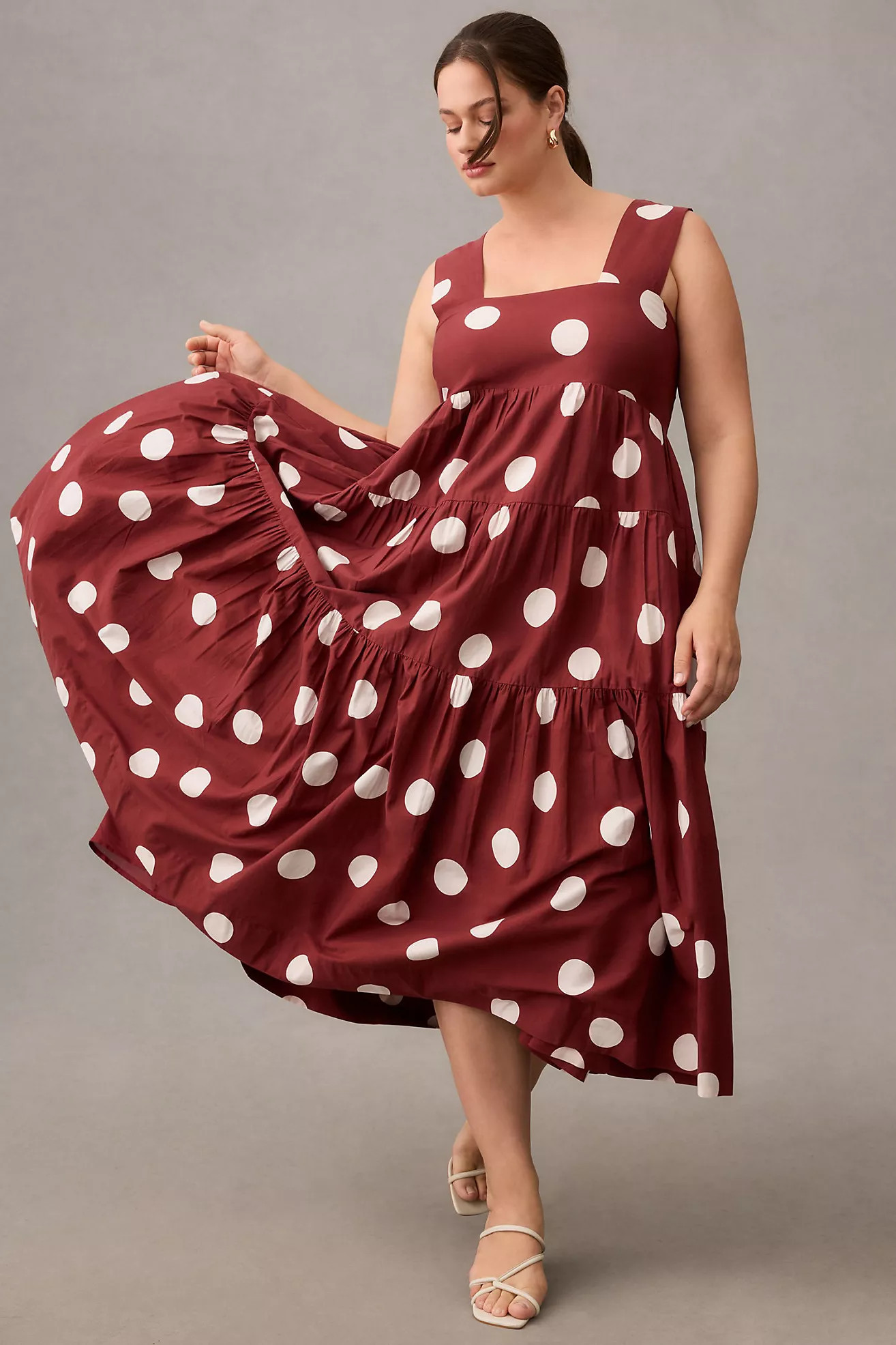 Helena Square-Neck Babydoll Dress | Anthropologie (US)