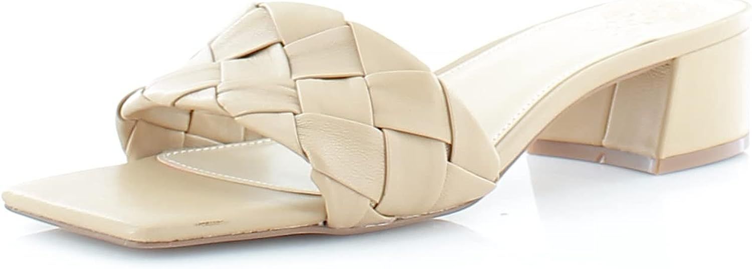 Vince Camuto Womens Semtera Leather Slip On Heel Sandals | Amazon (US)