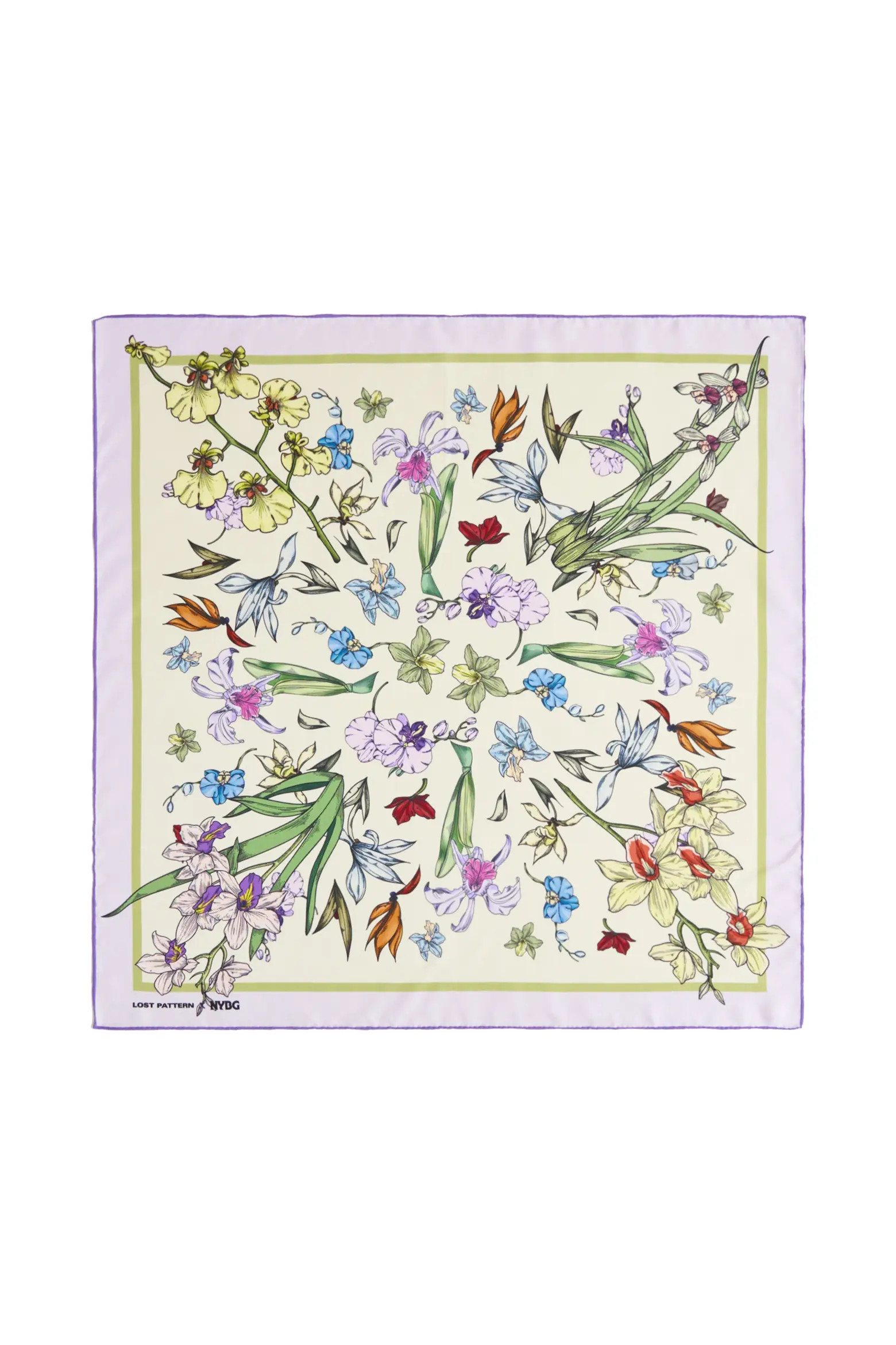 X NYBG "Orchid Symphony" Silk Bandana Scarf | Nordstrom | Nordstrom