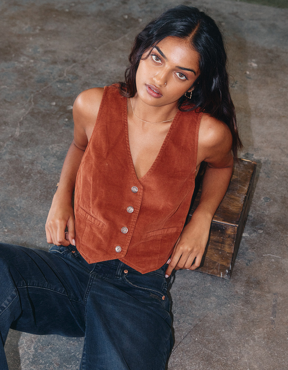 WEST OF MELROSE Womens Corduroy Vest | Tillys
