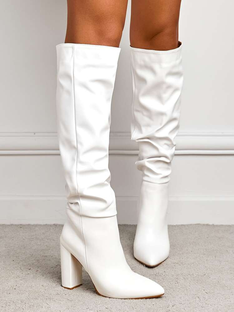 Minimalist Chunky Heeled Boots | SHEIN
