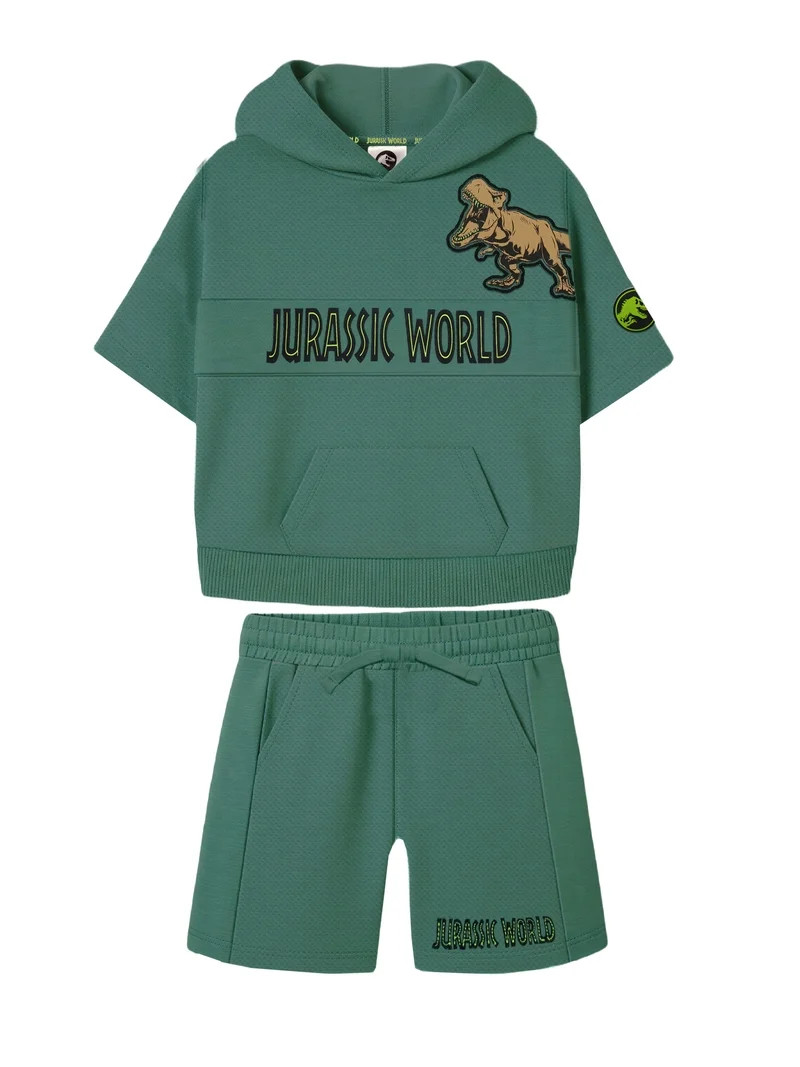 Jurassic World Toddler Boy Textured Knit Short Set, Sizes 12 Months-5T | Walmart (US)