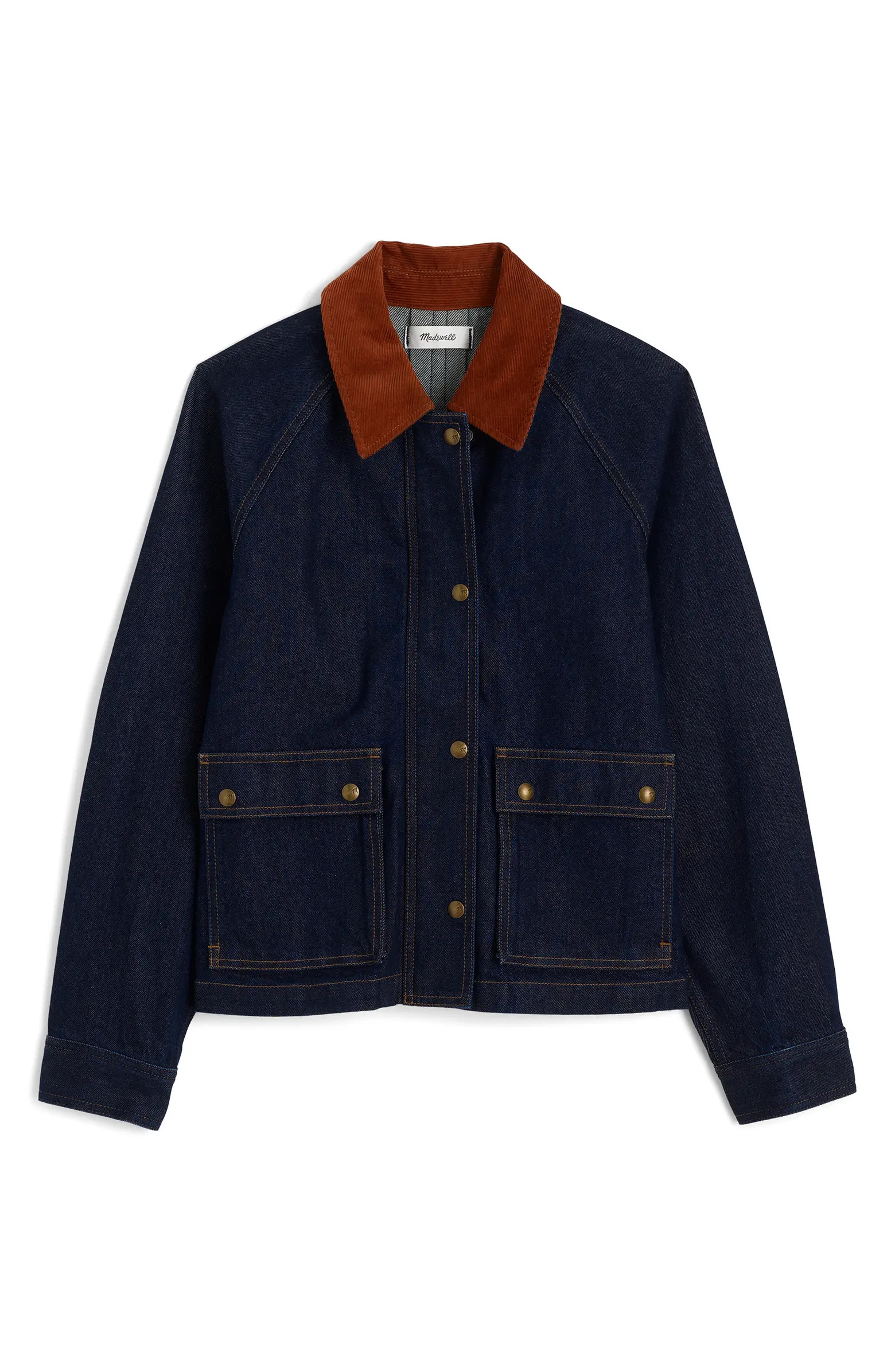 Madewell Corduroy Collar Denim Barn Jacket | Nordstrom | Nordstrom