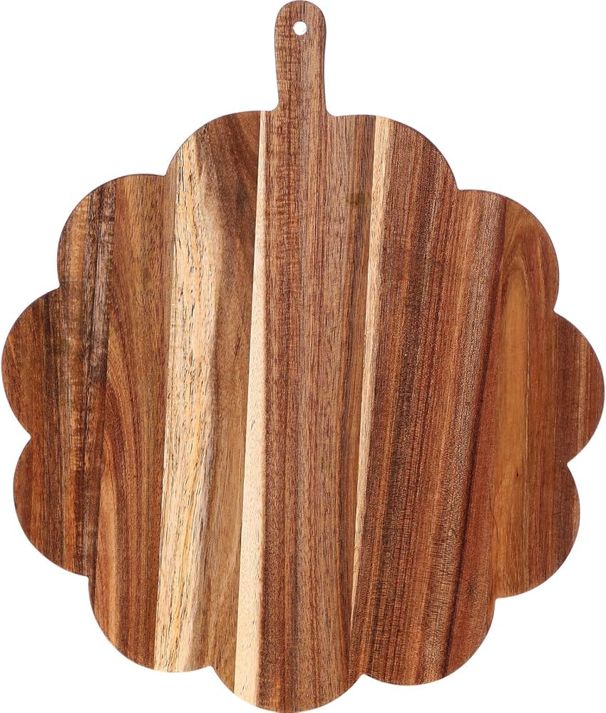 Havawish Scalloped Acacia Wood Boards Wooden Cutting Board for Bread Meat Cutting Boards Fruit Ch... | Amazon (US)