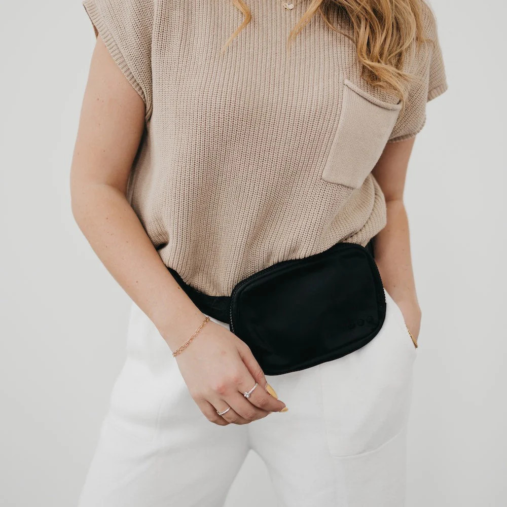 Nadya Nylon Bum Bag  *AS SEEN IN ANTHROPOLOGIE* Black | Pretty Simple
