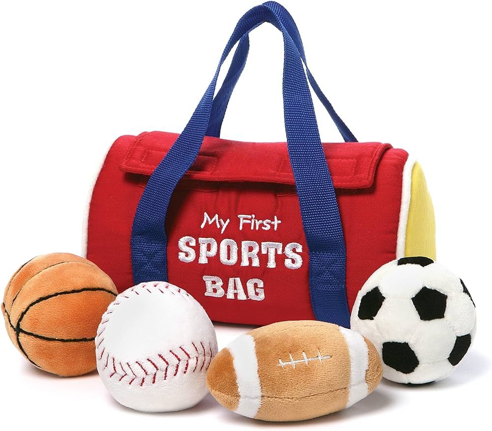 GUND Baby My First Sports Bag Stuffed Plush Playset, 5 Piece, 8" | Amazon (US)