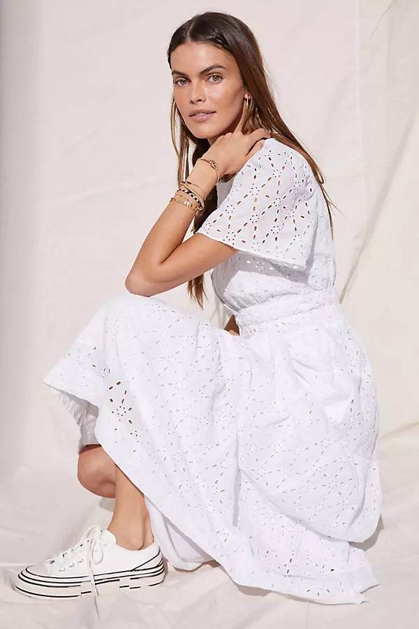 Maeve Somerset Maxi Dress By Maeve in White Size S | Anthropologie (US)